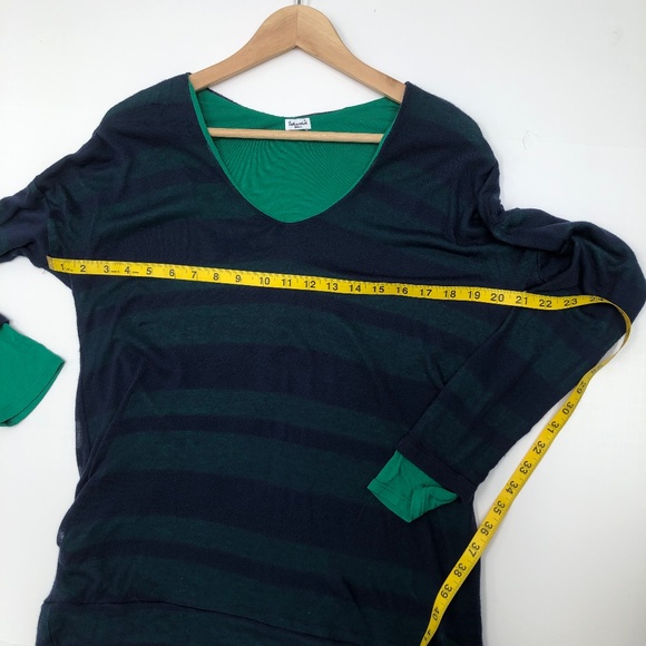 Splendid Shirt - two layer shirt - striped navy and green - size S - Picture 4 of 7